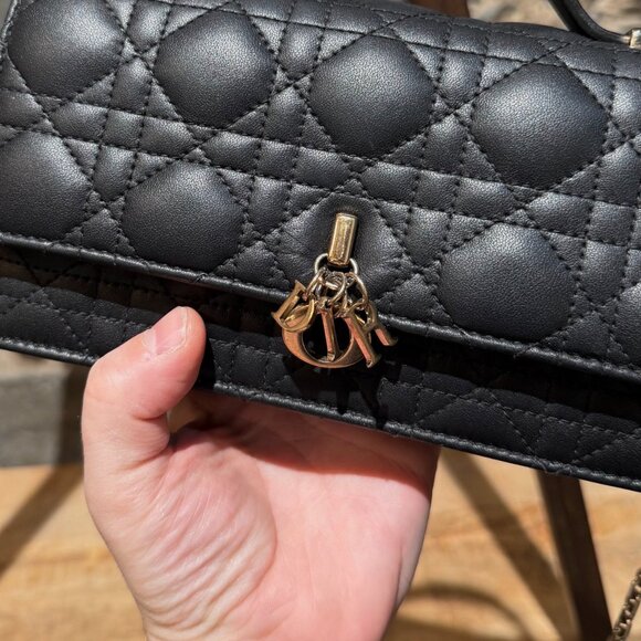 Dior My Dior Black Lambskin Cannage Mini Bag - Picture 11 of 16